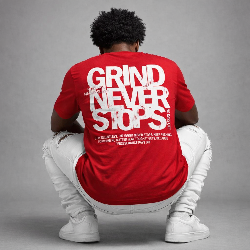 BSVG Grind Never Stops Premium Tee (Red)