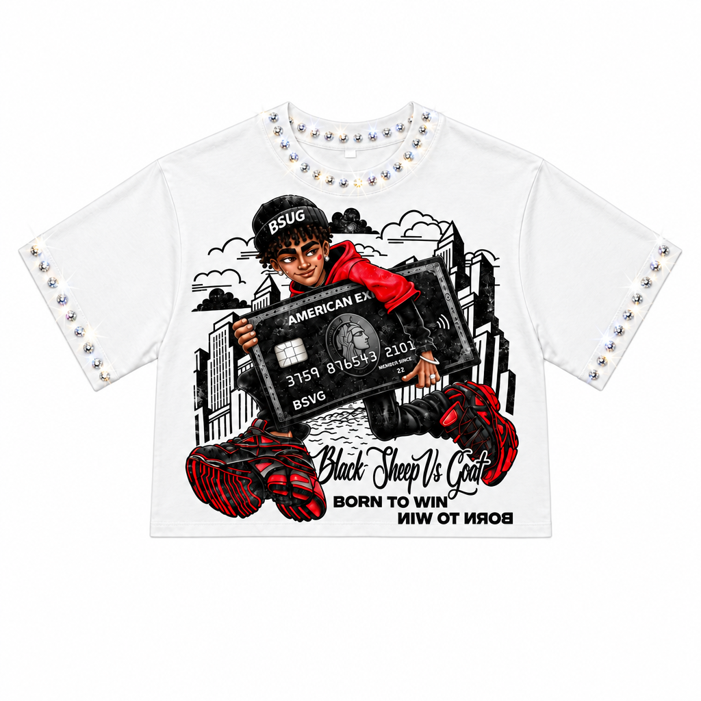 BSVG Born To Win Cropped Tee